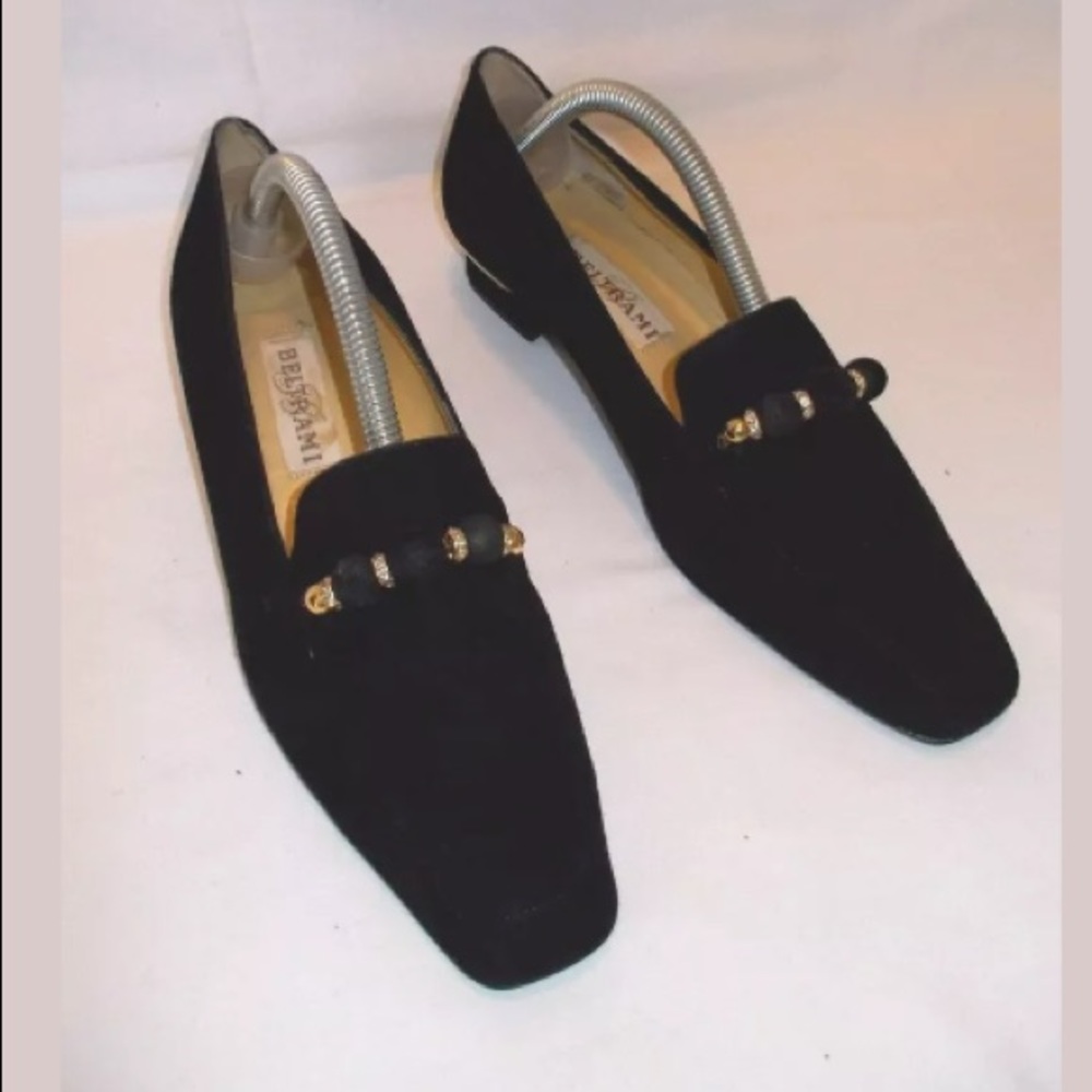 BELTRAMI Black Suede Mocassins Size 37